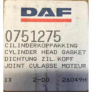DAF Cilinderkoppakking no0751275